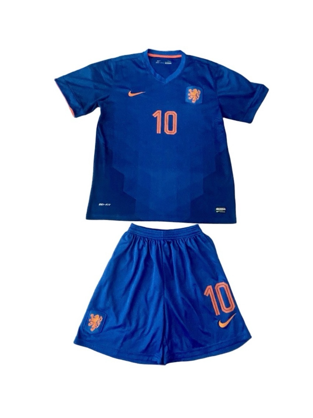 Authentic Nike Netherlands National Team Jersey & Shorts Set Sneijder #10 Men L